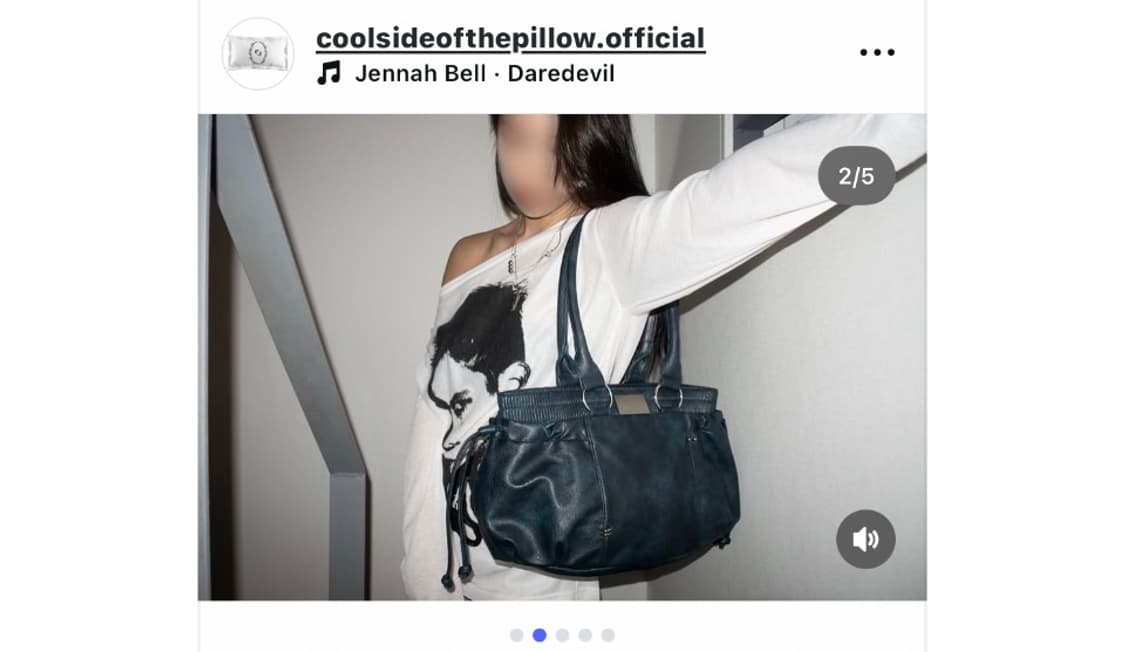 coolsideofthepillow 숄더백 딥블루 상품이미지2