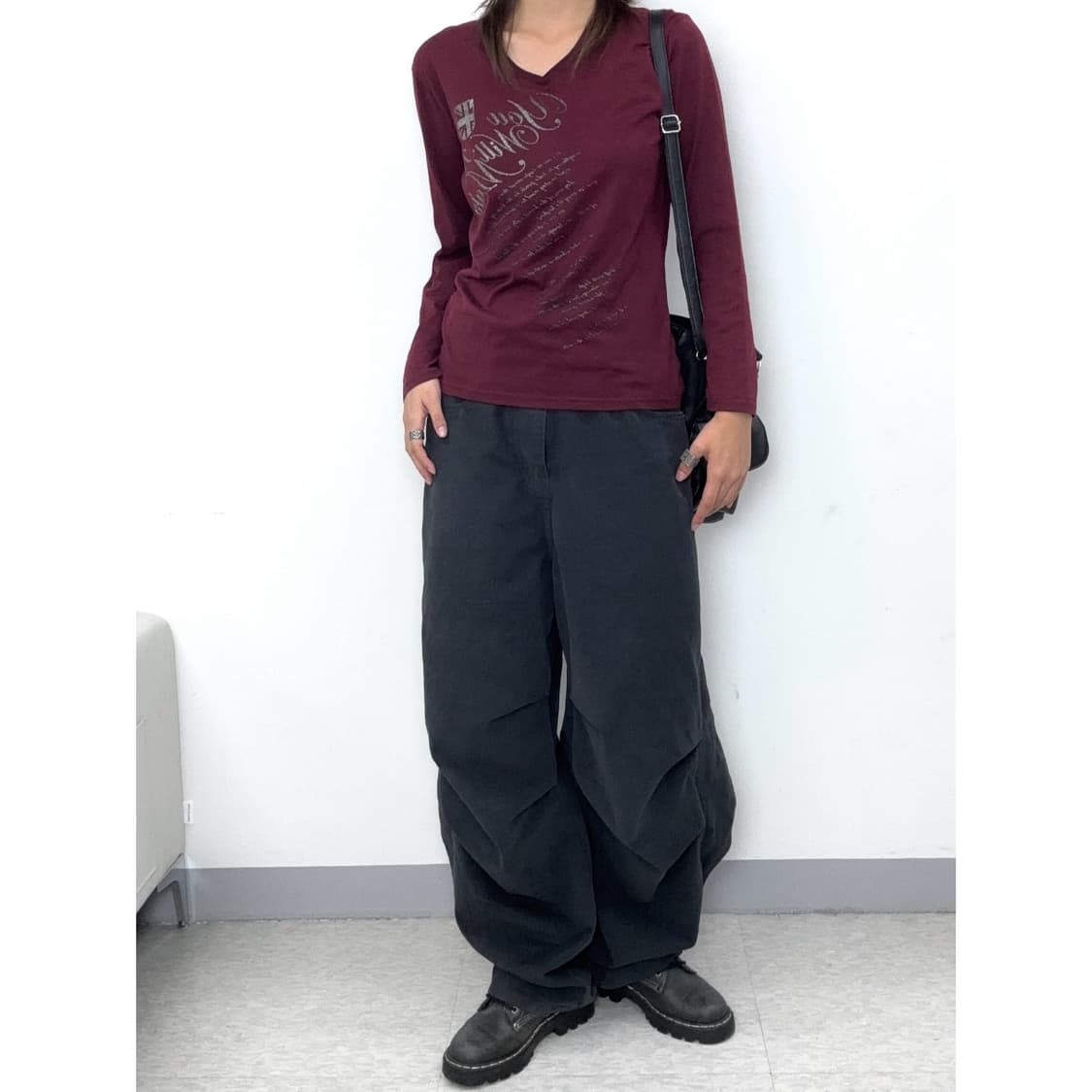 빈티지 락시크 버건디 롱슬리브 상품이미지2