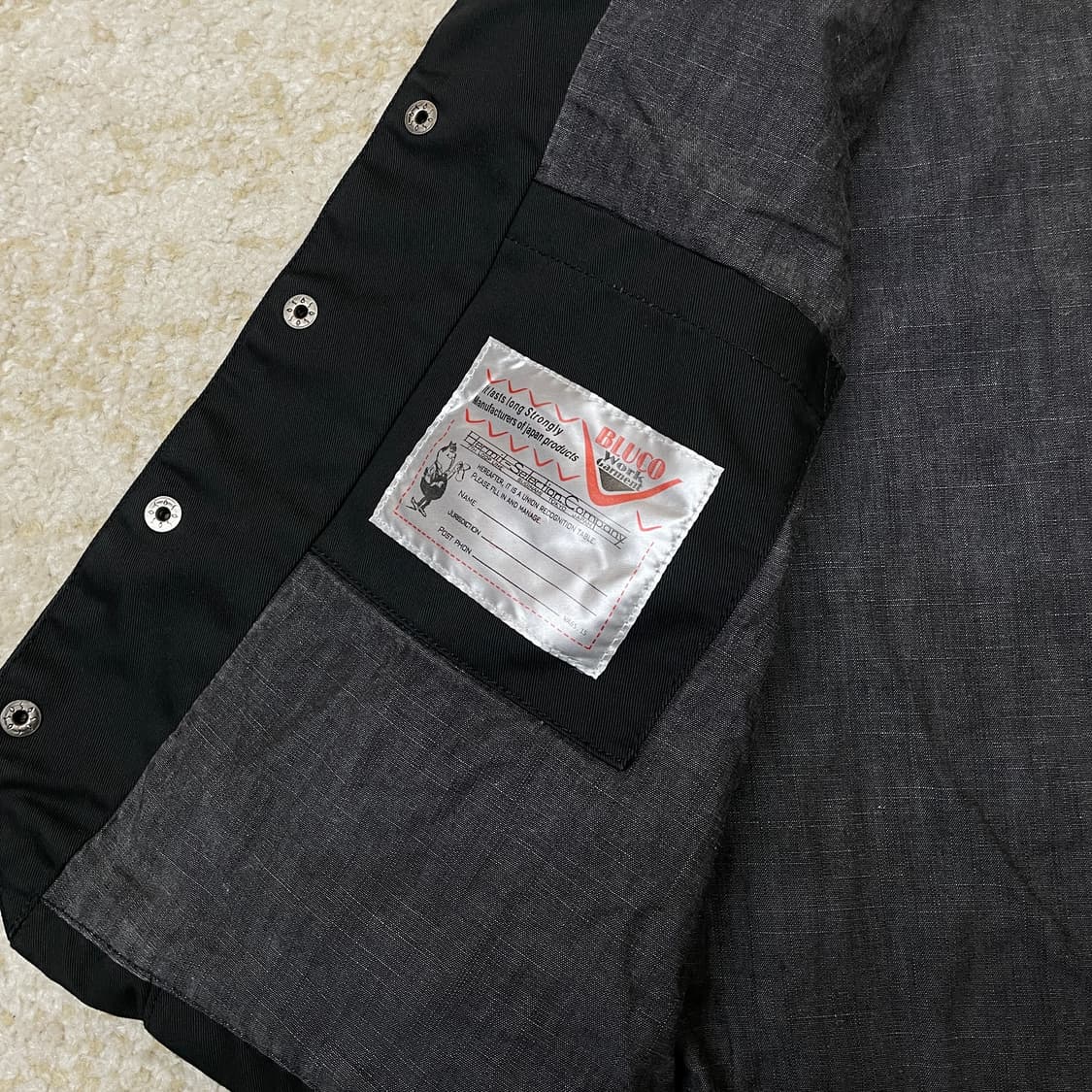 [L] 블루코 BLUCO Work vest 워크웨어 웨스턴 베스트 상품이미지6