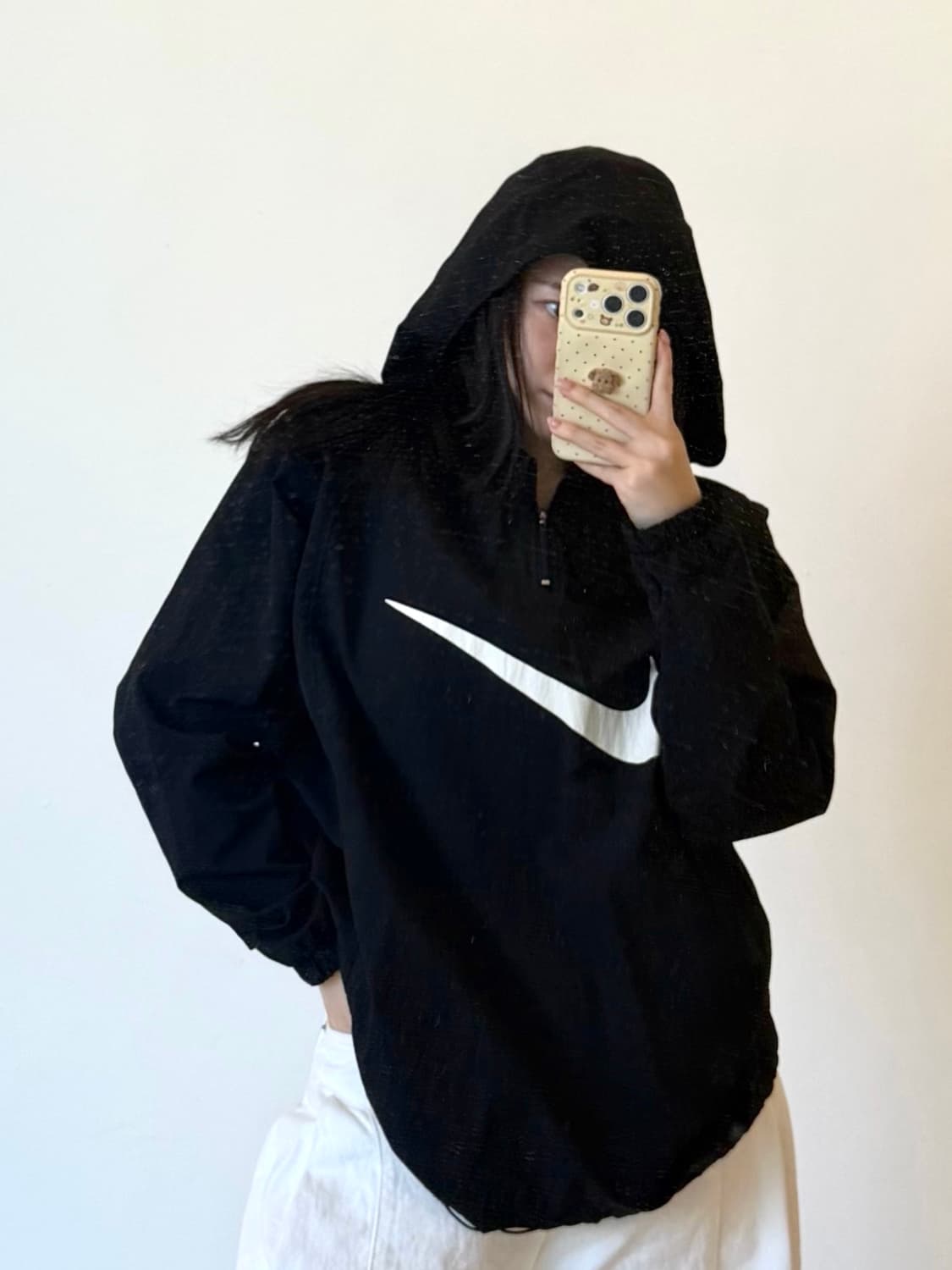 나이키(nike) 스우시 반집업 아노락 블랙 상품이미지2