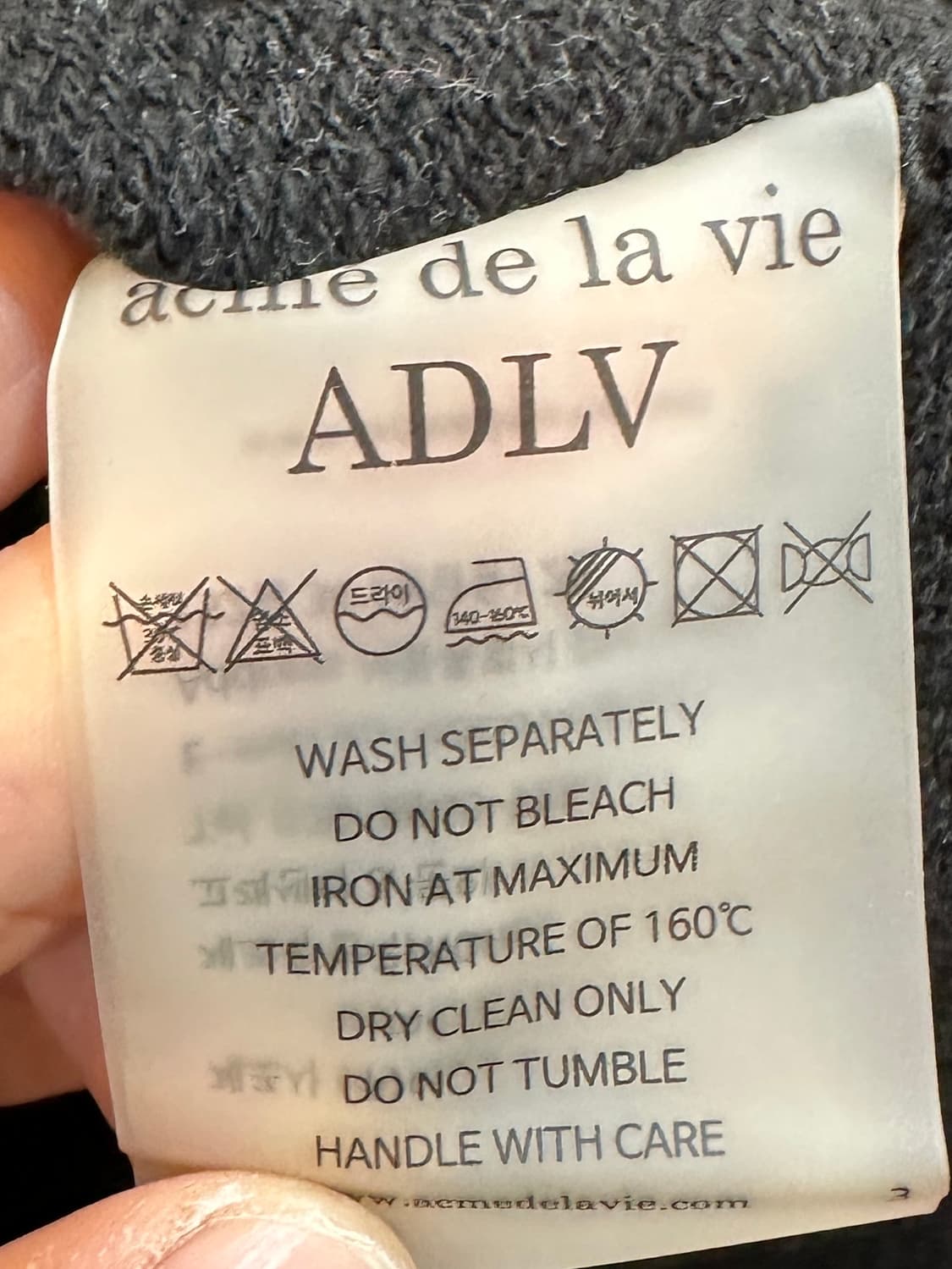 아크메드라비 베이비 페이스 블랙 맨투맨 상품이미지5