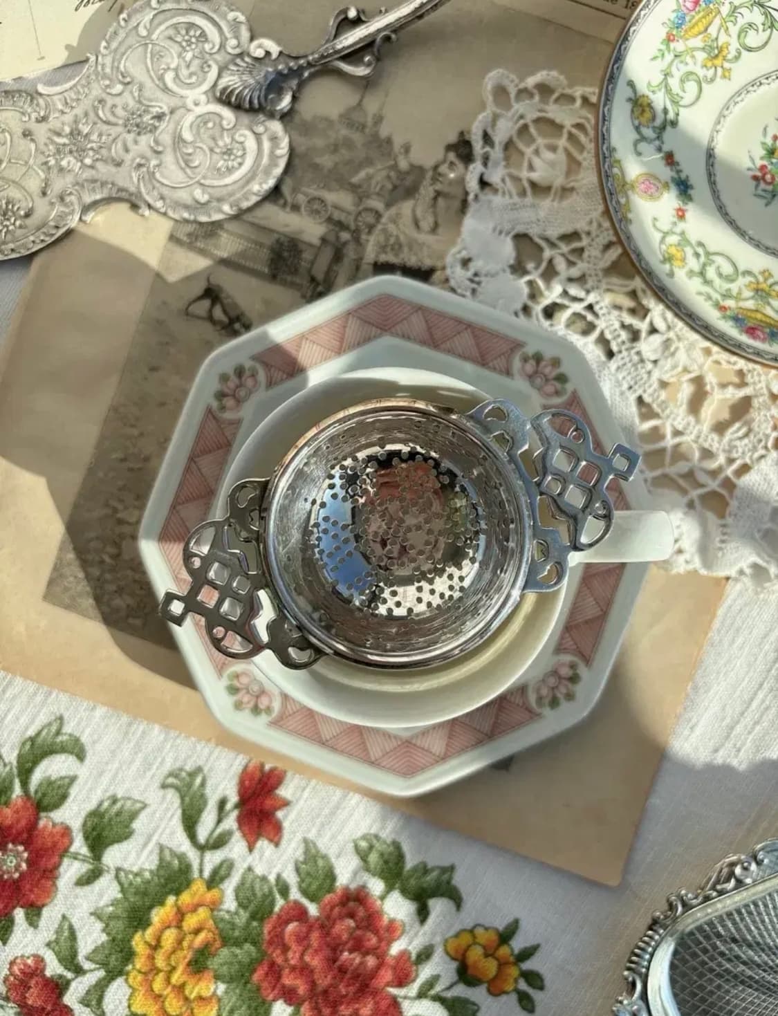 영국 앤틱 실버플레이트 티스트레이너 상품이미지1