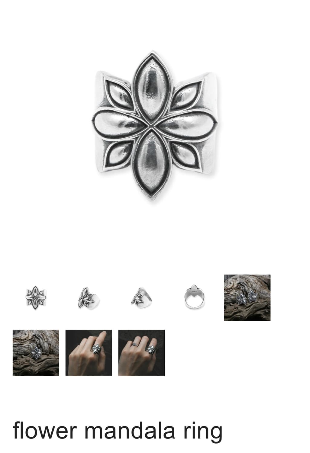 바호스튜디오 반지 flower mandala ring 18호 최겨울 상품이미지2