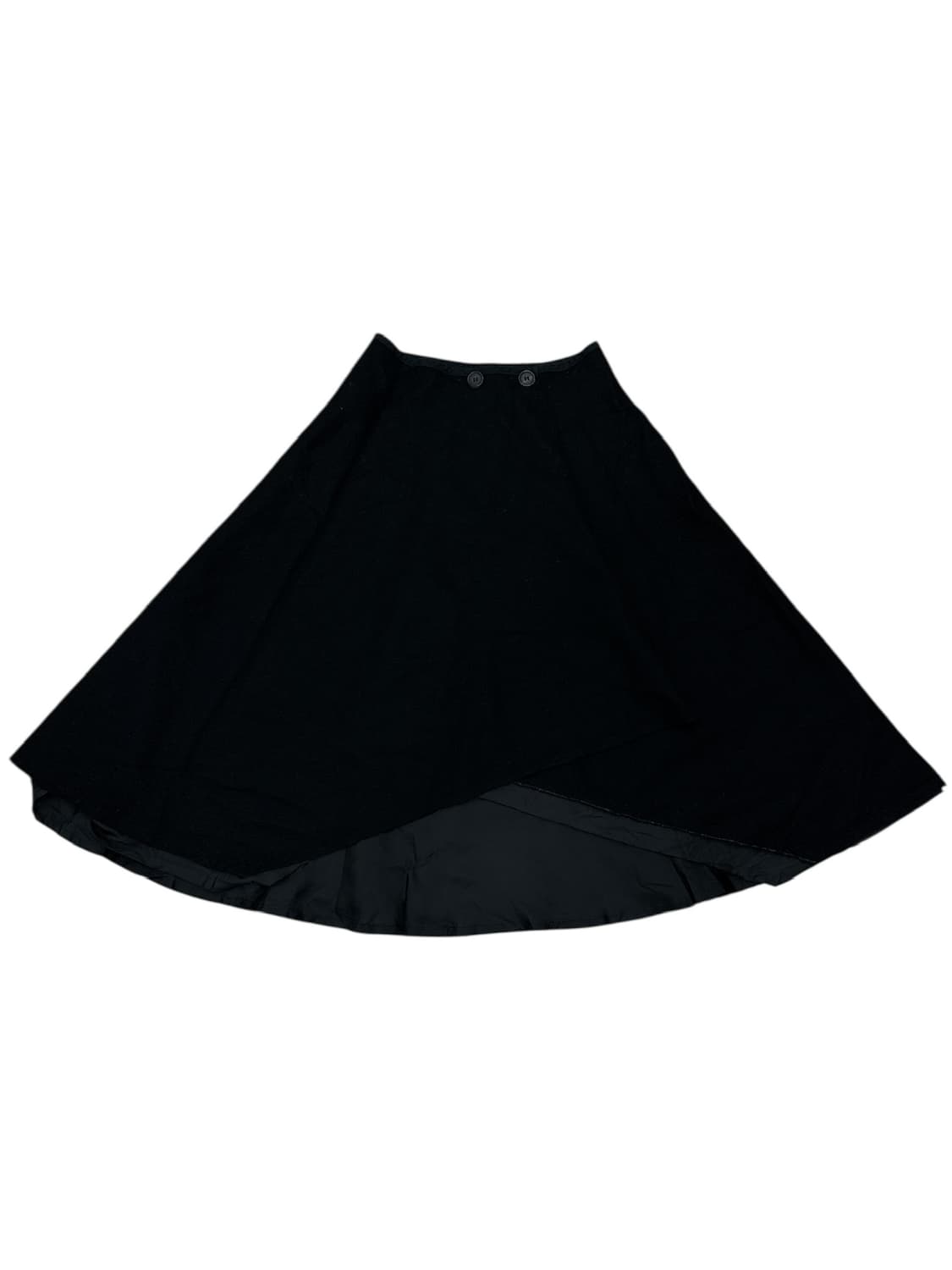 마르크 르 비앙 블랙 레이어드 랩스커트 상품이미지1