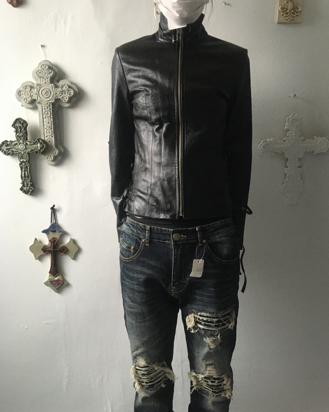 Side lace up point lamb leather jacket 상품이미지8