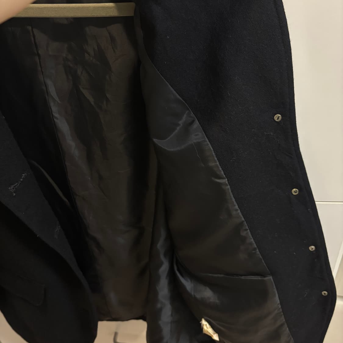 블랙 벨벳 카라 로고 울 핏좋은 자켓 상품이미지9