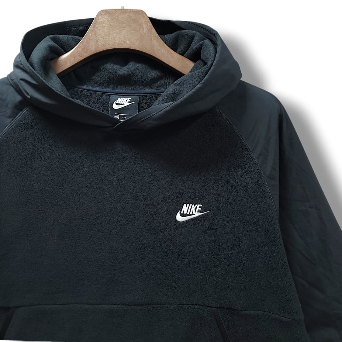 [2XL] 나이키 블랙 풀오버 플리스 후드티셔츠 상품이미지4