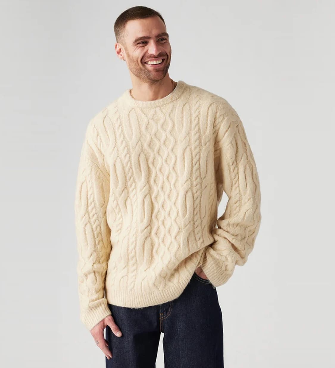 (L) 리바이스 배터리 크루넥 스웨터 상품이미지1