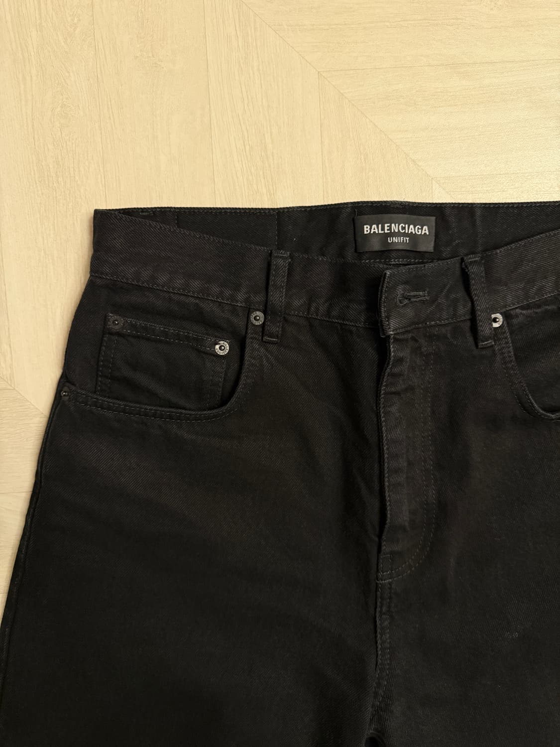 발렌시아가 데님 팬츠 블랙 상품이미지4