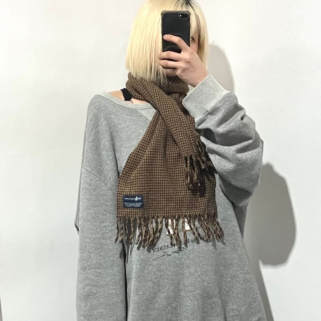 폴로 랄프로렌 체크 머플러 상품이미지1