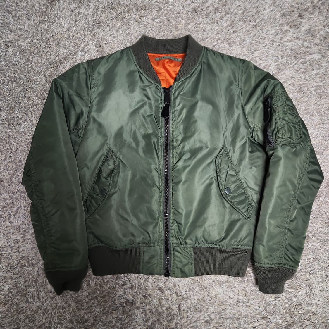 ✨ AVIREX MA-1 항공점퍼 L — 백로고 USA 자수 / 밀리터리 상품이미지2