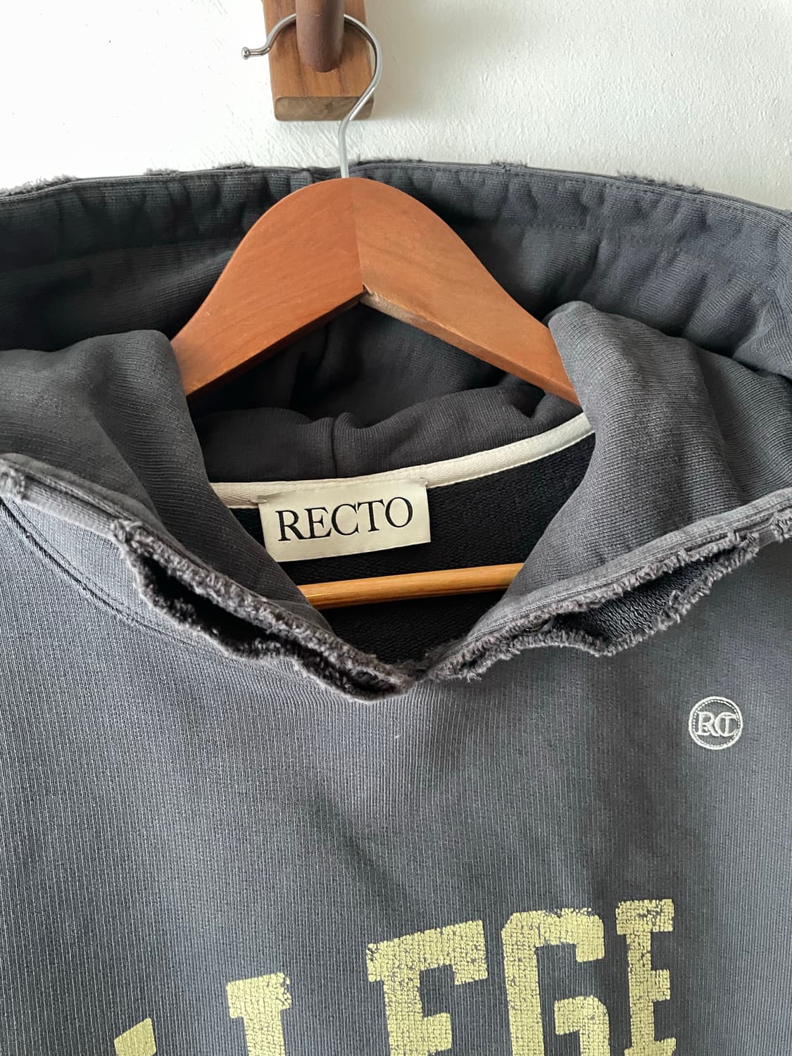 Recto LLEGE Vintage Hoodie 상품이미지4
