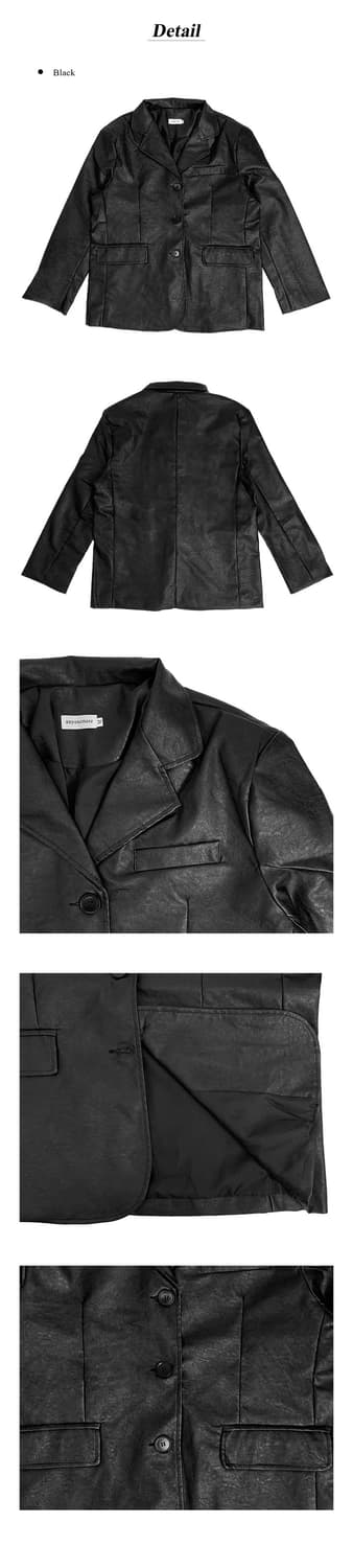 애니원모어 마인 레더 블레이저 자켓 상품이미지4