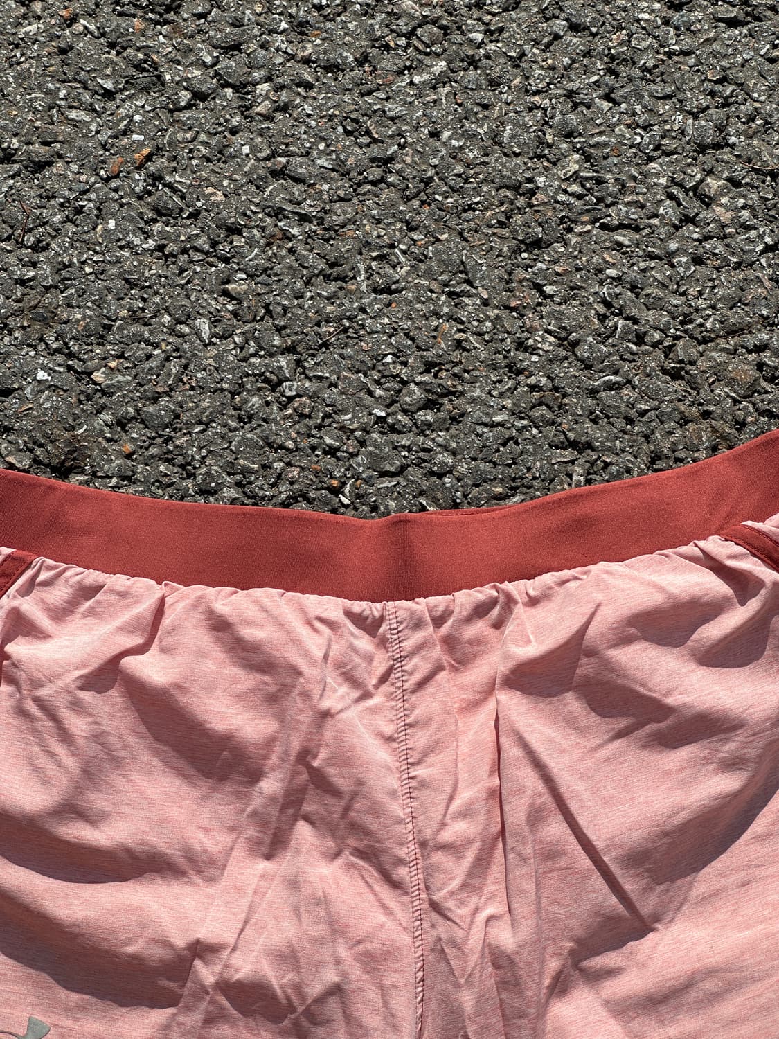 [M] 언더아머 여성 살구 브라운 러닝 쇼츠 반바지 상품이미지4