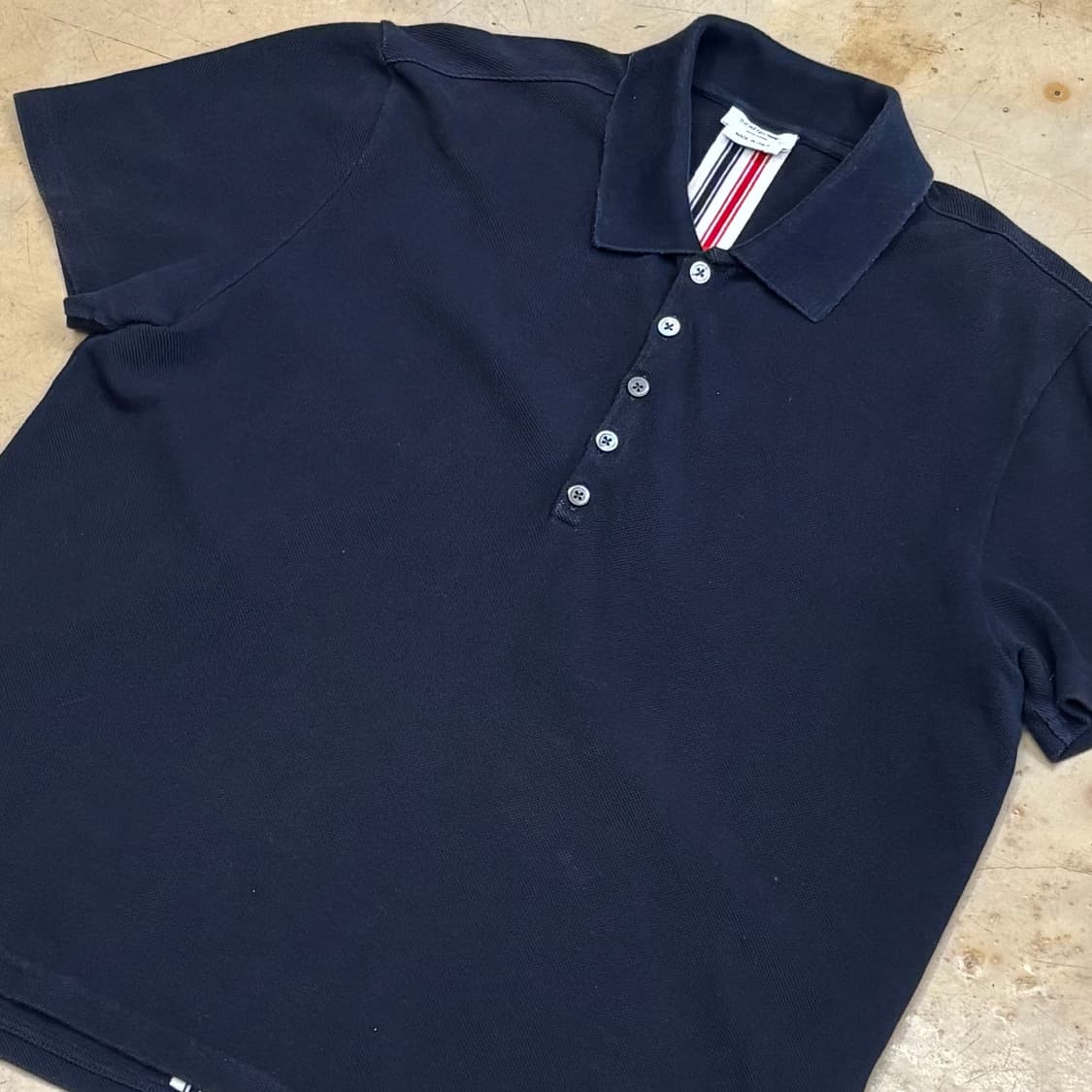 🫶🏻 톰브라운 네이비 카라 반팔티 🫶🏻 상품이미지2