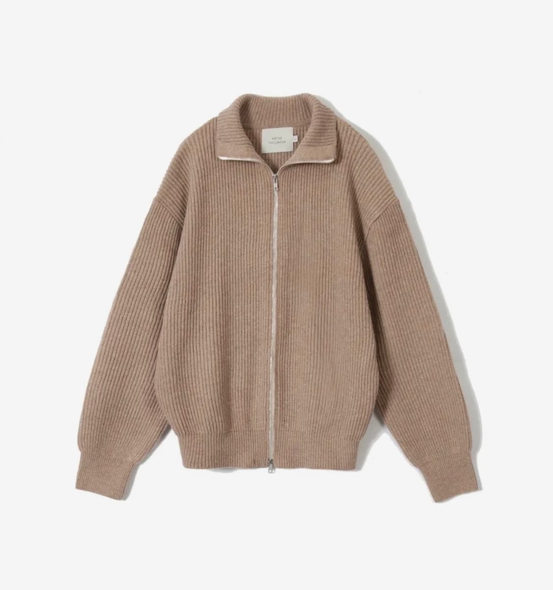 (3) 마티스더큐레이터 풀집업 니트 베이지 상품이미지1