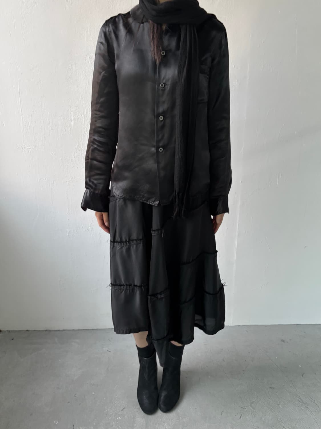 꼼데가르송 트리콧 비대칭 스커트 상품이미지3