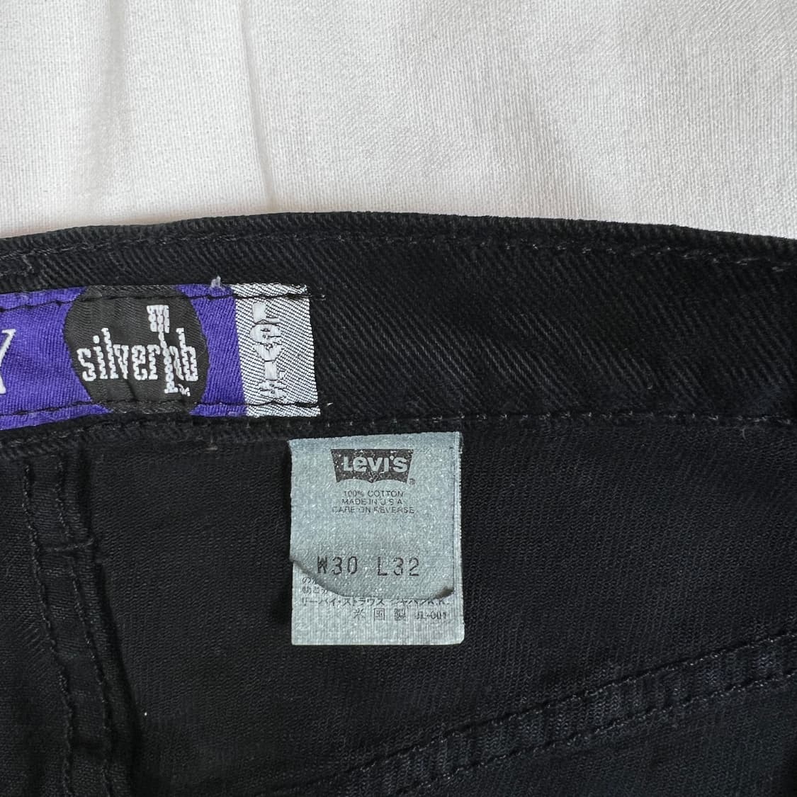 90s 리바이스 실버탭 배기핏 블랙데님팬츠 바지 상품이미지9
