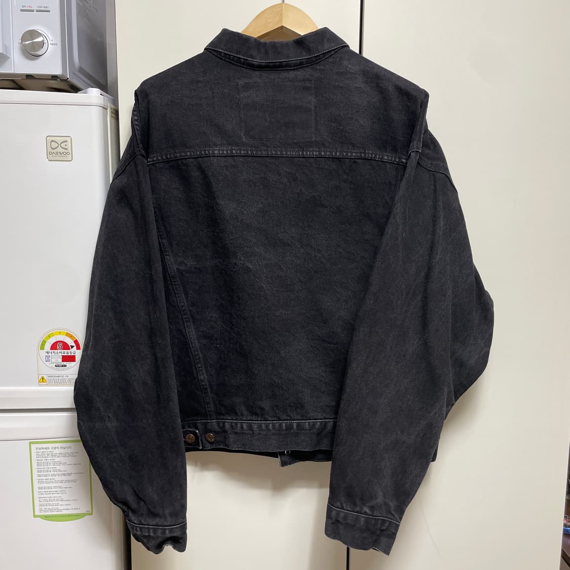 [L] 90s Levi's Black Denim Jacket 상품이미지2