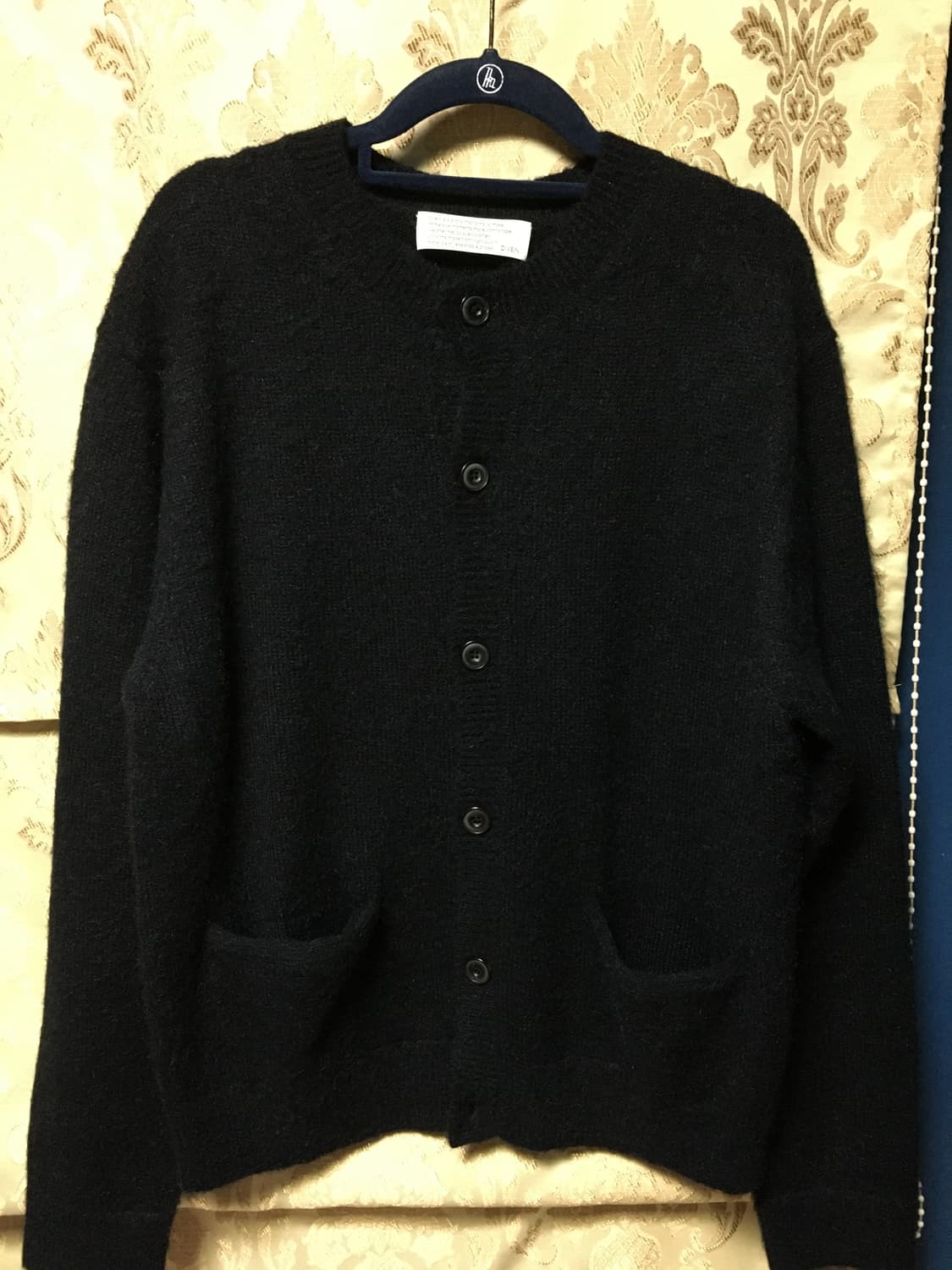 다이브인 헤어리 라운드넥 가디건 블랙 1사이즈 상품이미지2