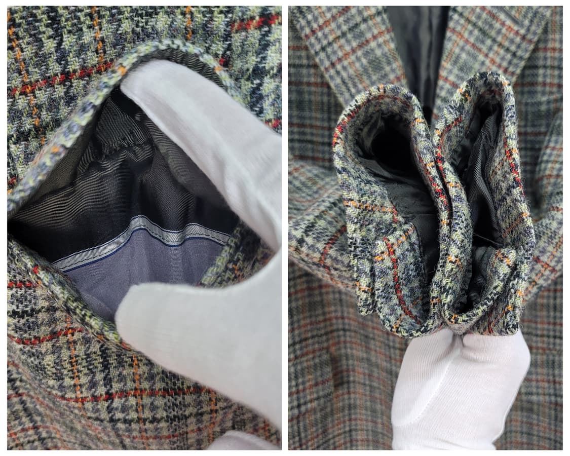 80s 버버리 하운드투스 울 블레이저 자켓 M 95사이즈 상품이미지3