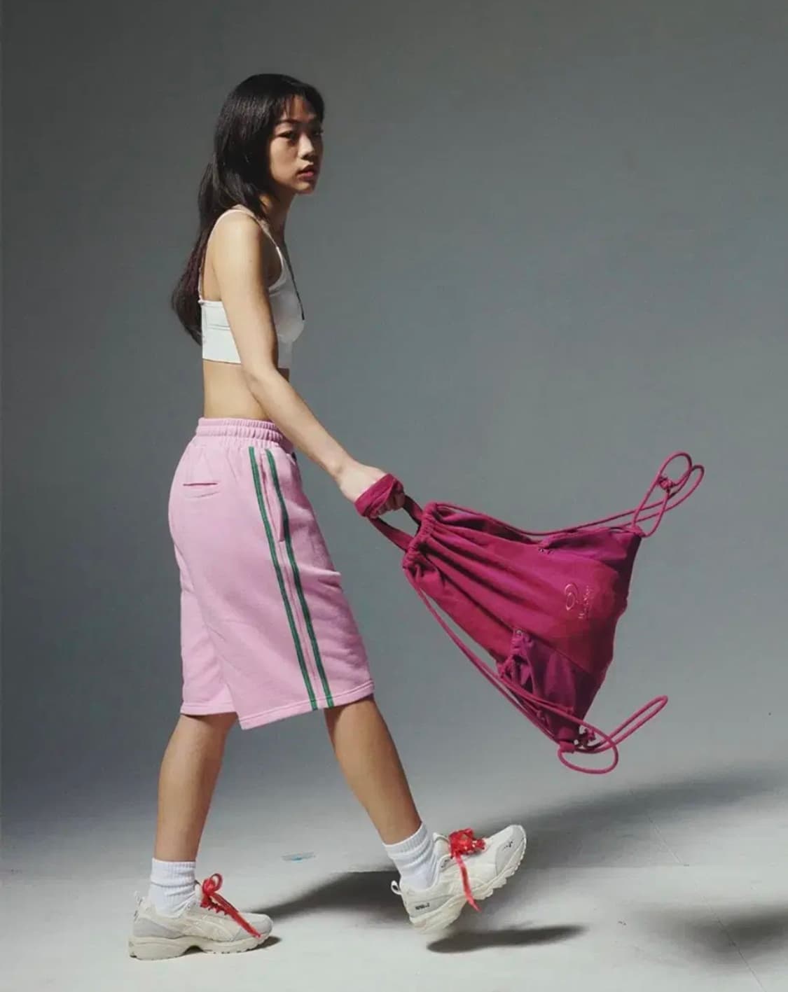 트래블 워크샵 메쉬 짐색 핑크 마젠타 백팩 상품이미지2