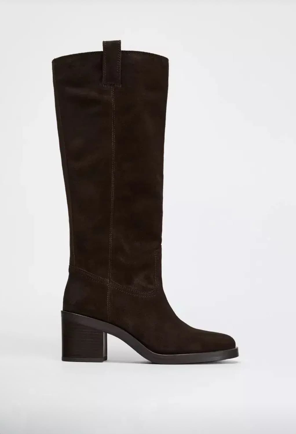 자라 스웨이드 스플릿 레더 힐 부츠 41 상품이미지2