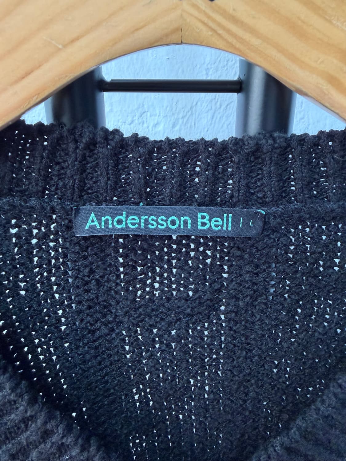 정품) 앤더슨벨 아가일 니트 스웨터 L 상품이미지7