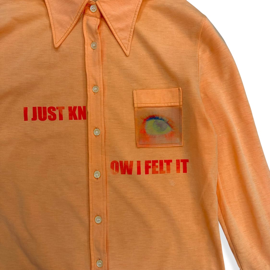 Orange Lettering Pocket Slim Shirt 상품이미지6