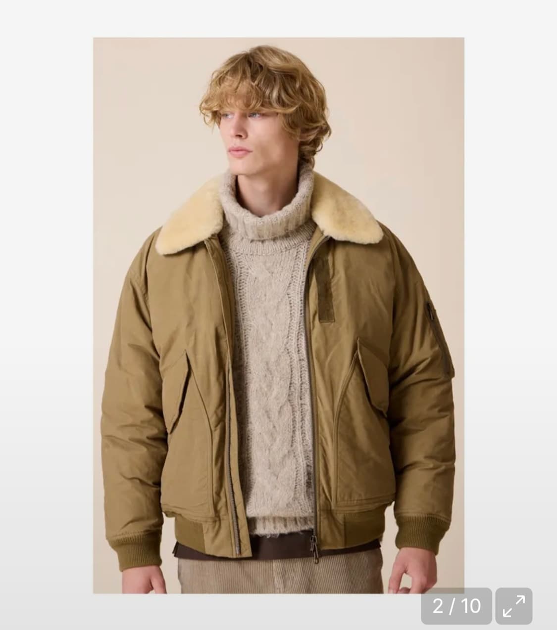 (24년) 헨리코튼 스핏파이어 빈티지왁스 구스 다운점퍼 100 (70만원 상품이미지1