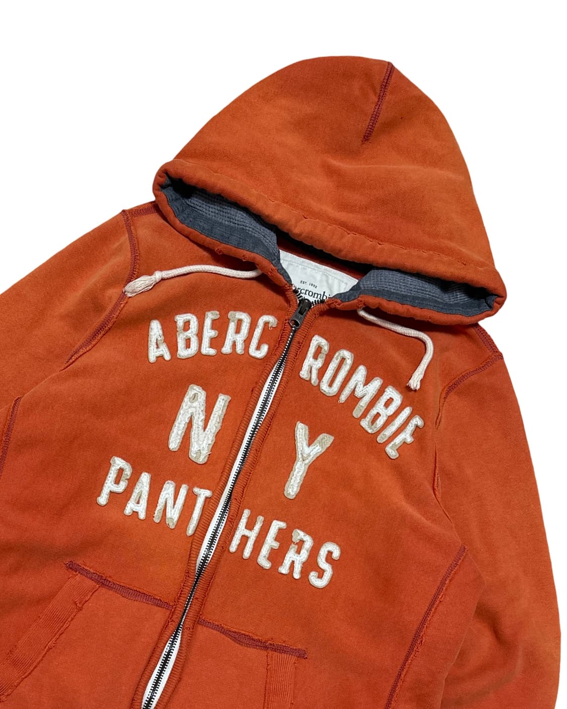 아베크롬비 아치로고 오렌지 후드집업 상품이미지3