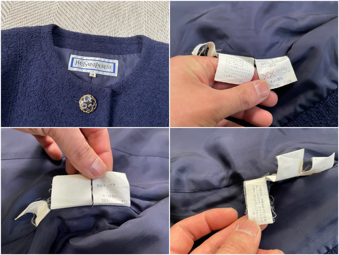 이브 생 로랑 오너먼트 버튼 울 재킷 J03491 상품이미지9