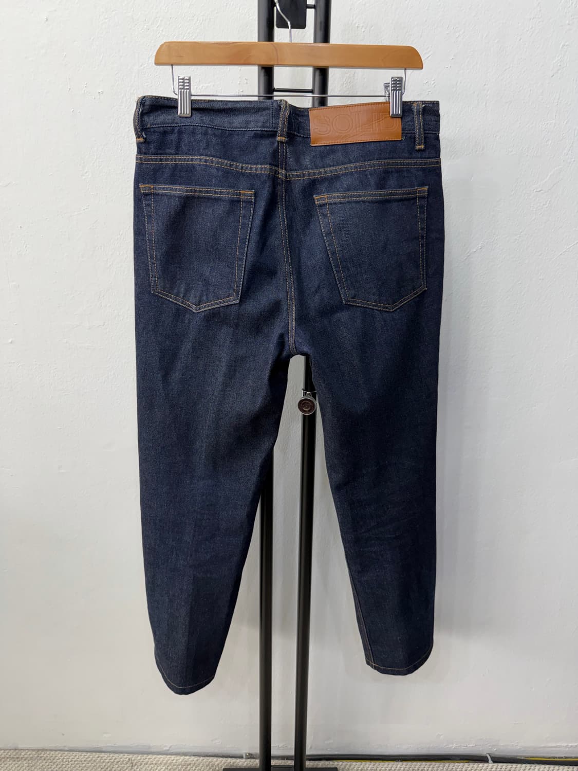 정품) 솔리드옴므 로고 진청 데님 청바지 48(32-33) 상품이미지4