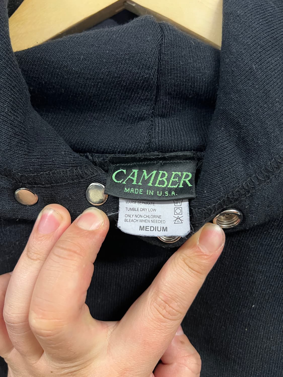 M) 캠버 CAMBER 블랙 더블페이스 후드티 T299 상품이미지2