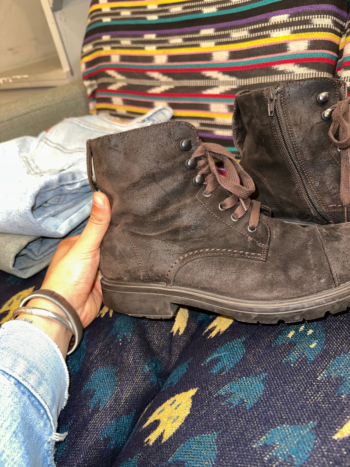 Camper suede aged lace hook coated boots 상품이미지7