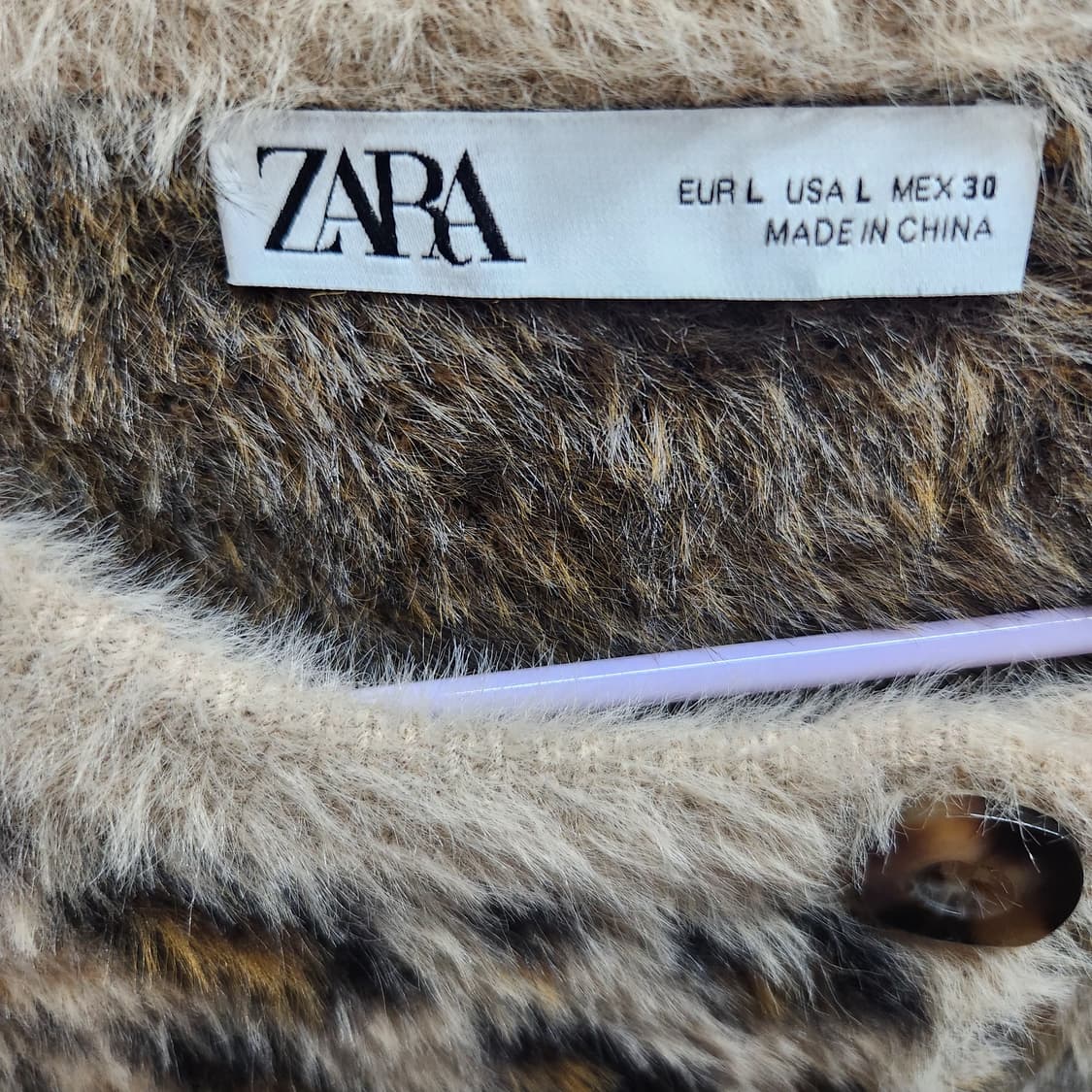 자라 Zara 호피 레오파드 패턴 가디건 L(L) 상품이미지5