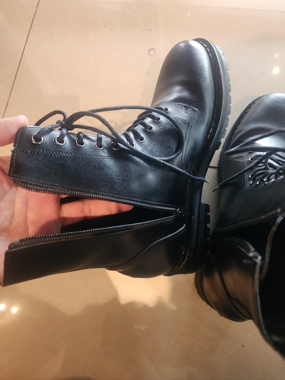 커스텀 에이드 소가죽 코만도 워커 루카스 팜. 280mm 군화 부츠 상품이미지6