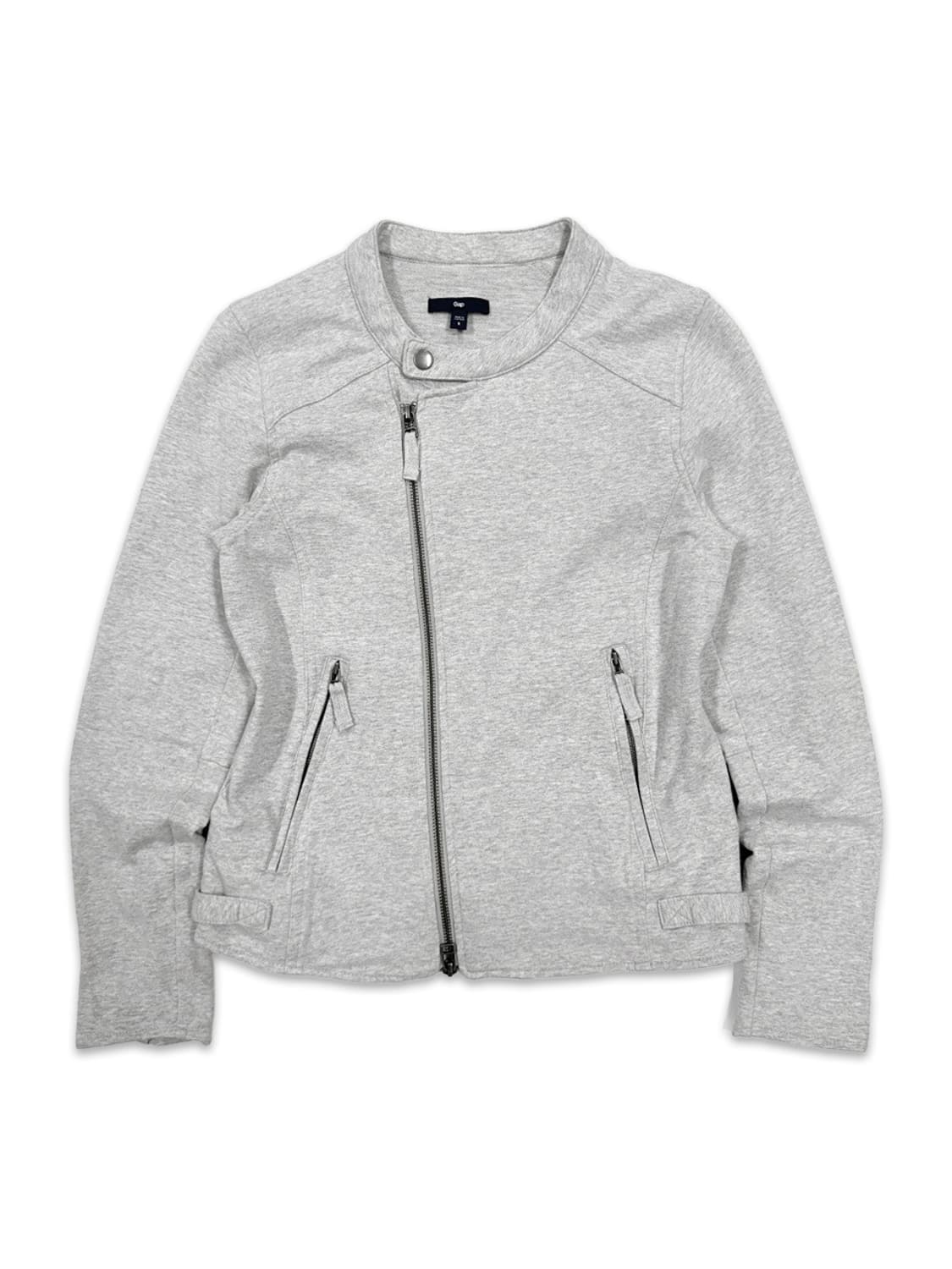 빈티지 GAP 그레이 사선 집업 바이커 자켓 상품이미지1