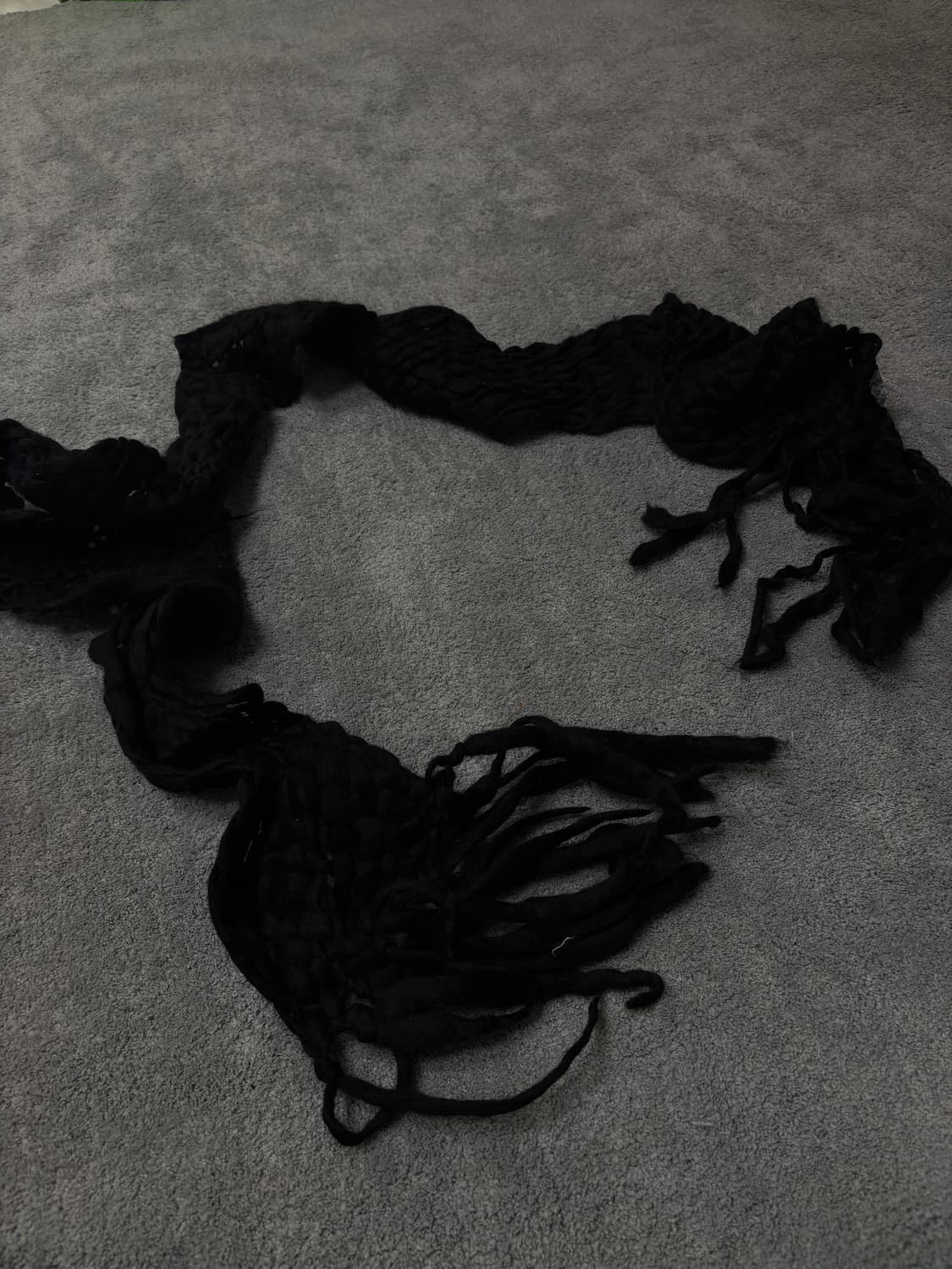 Vintage v-kei punk mood black scarf 상품이미지2