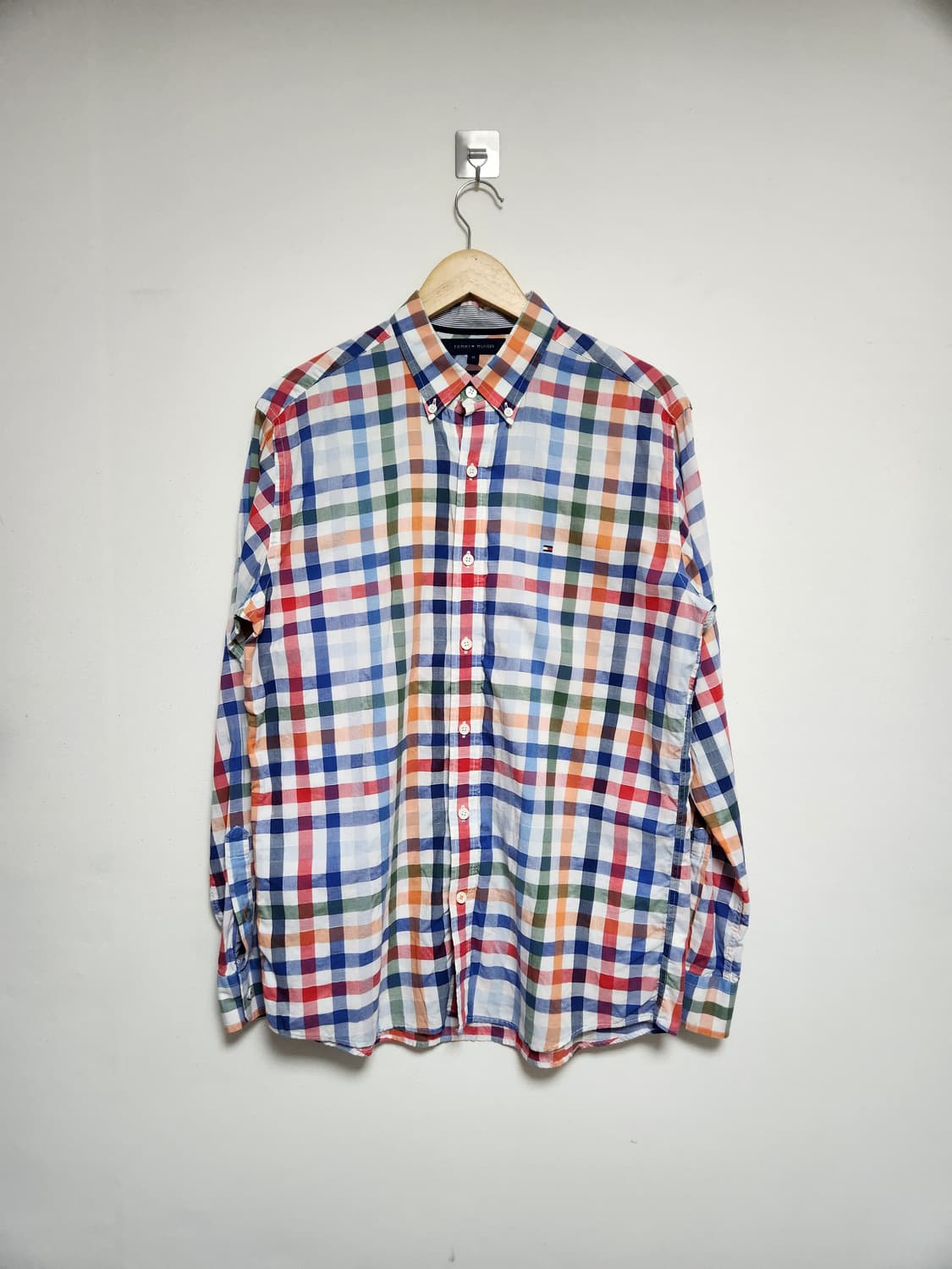 타미힐피거Tommy 체크 셔츠 M - S118 상품이미지1