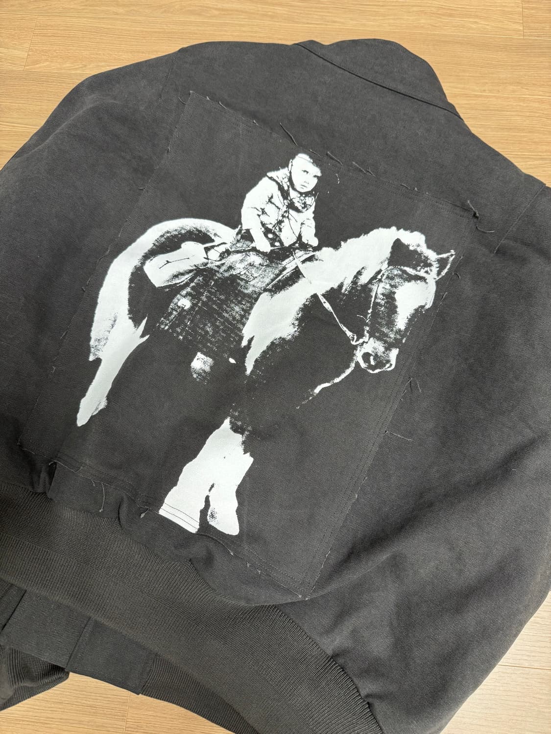 MJD 카우보이 캔버스 해링턴 자켓 차콜 상품이미지4