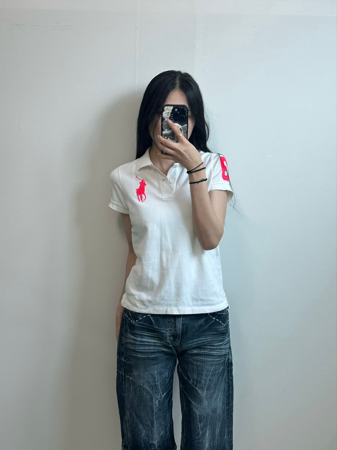 폴로 랄프로렌 빅포니 화이트 피케 반팔 티셔츠 상품이미지1