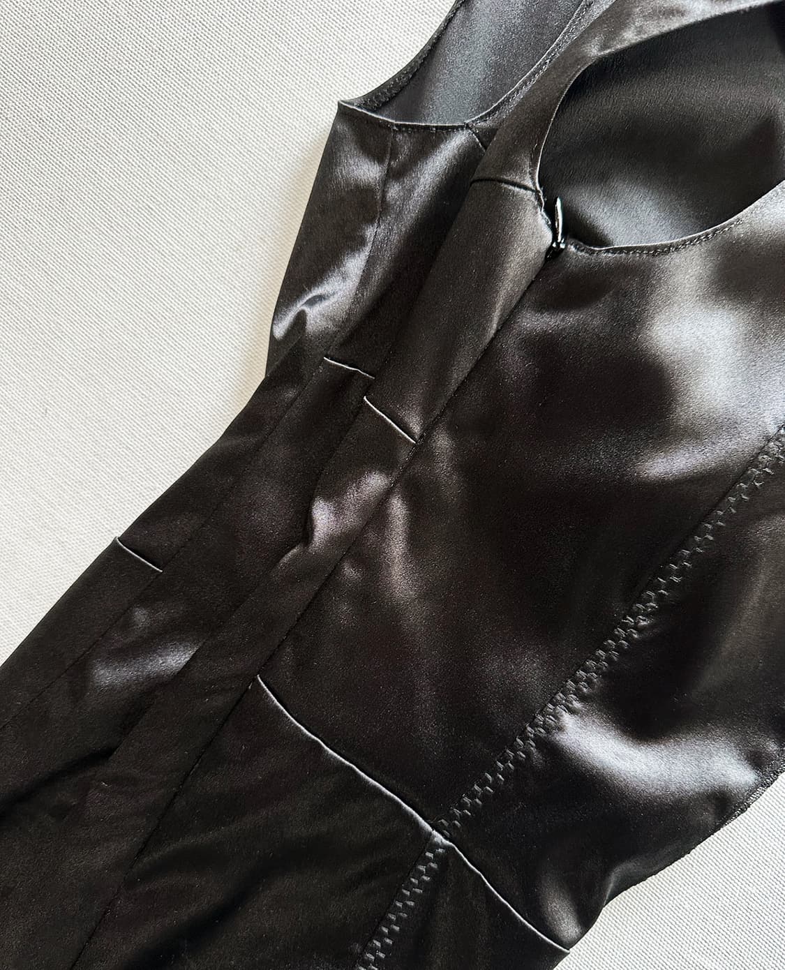 DOLCE&GABBANA black satin lace dress 상품이미지8