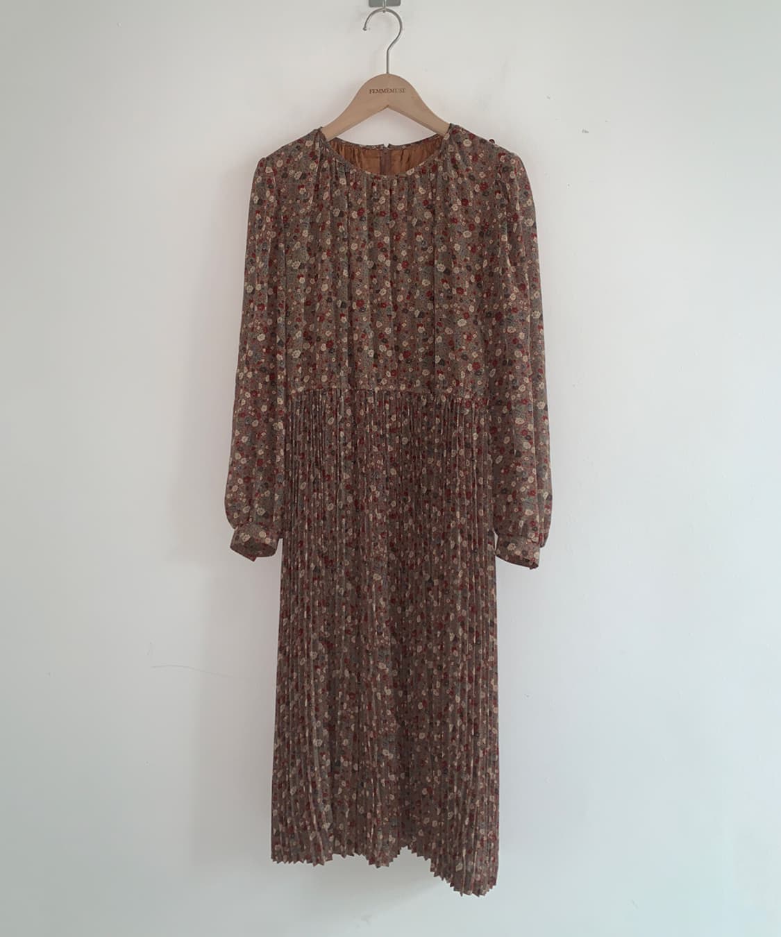 (Vintage)Floral scarf belted dress 상품이미지1