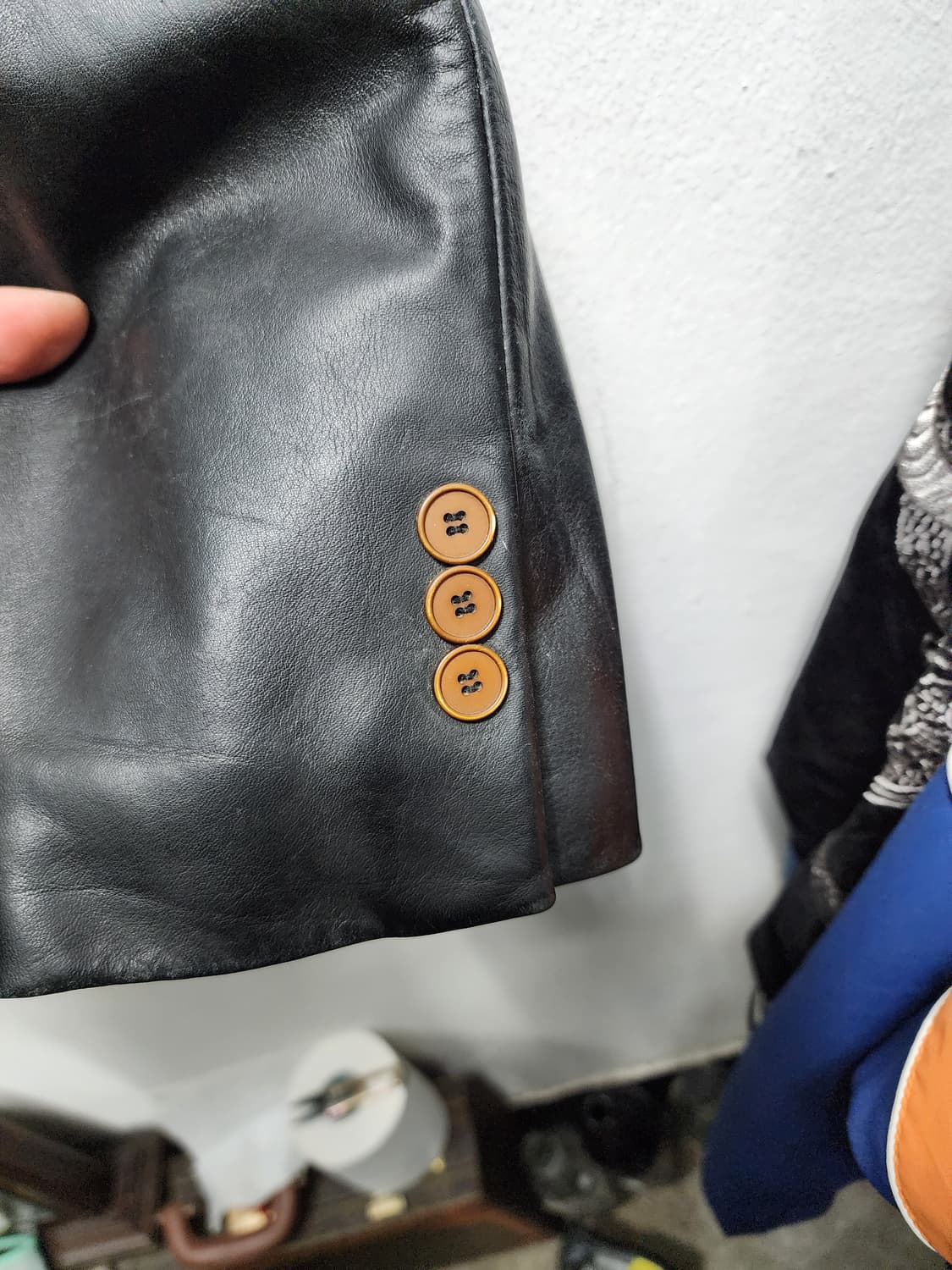 COMME ÇA COLLECTION 리얼레더 3버튼 블레이저 상품이미지4