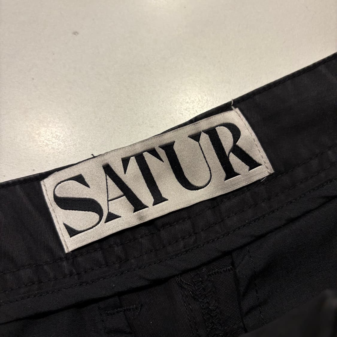 [M] 세터 블랙 와이드 카고 바지 팬츠 D640 상품이미지4