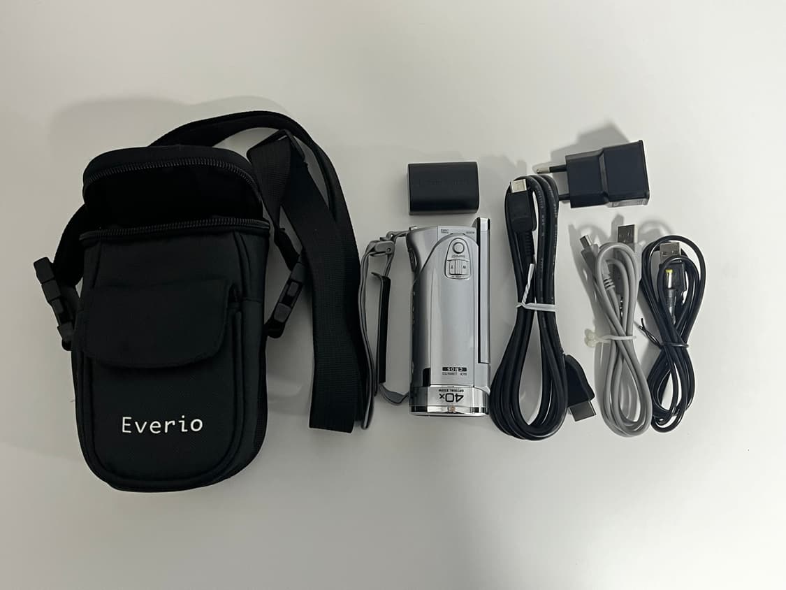 원격조정/ 카메라파우치 구성/ jvc gz ex250 빈티지 캠코더 상품이미지2