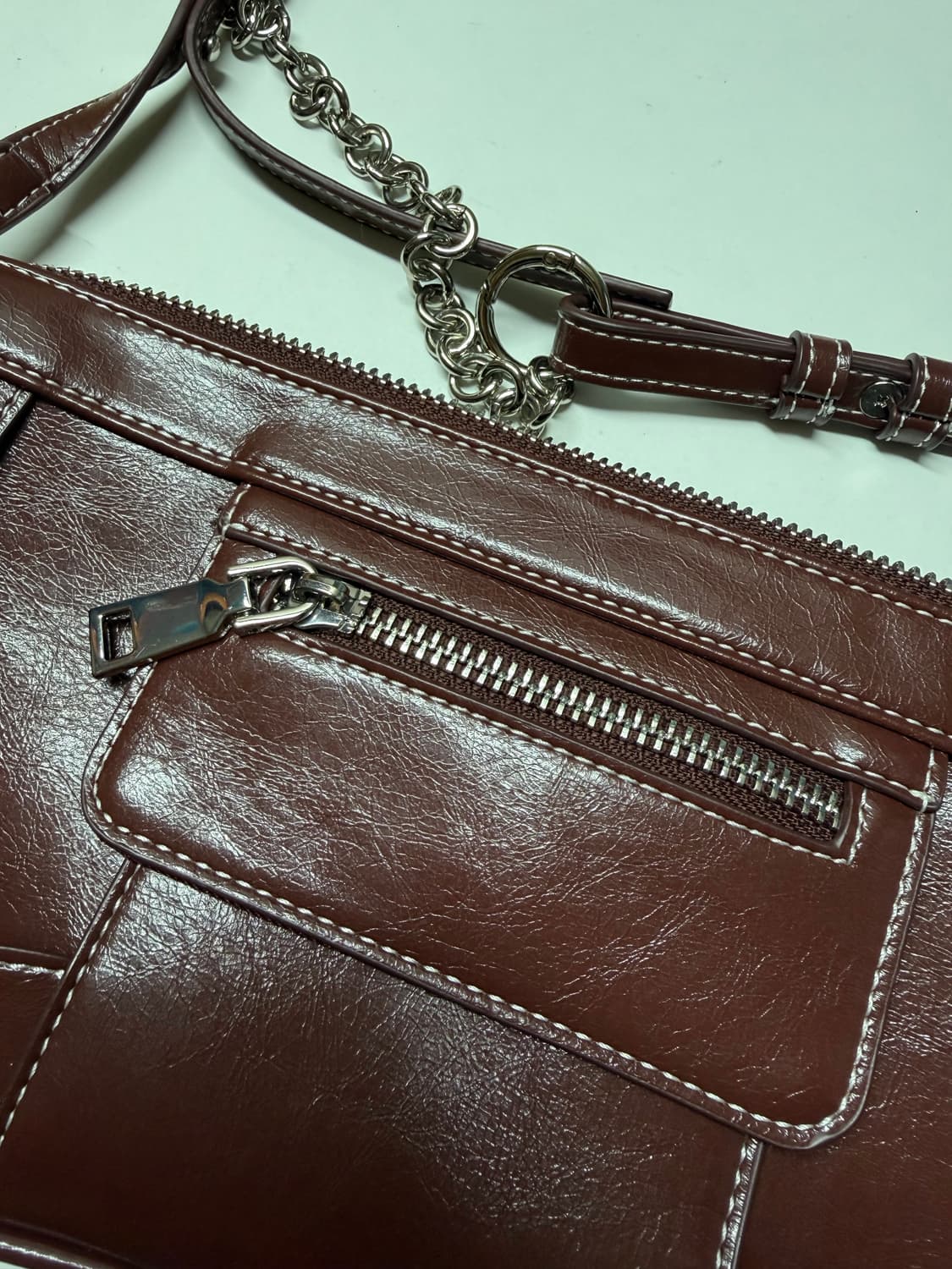 레이빔즈 버건디 숄더백 상품이미지2