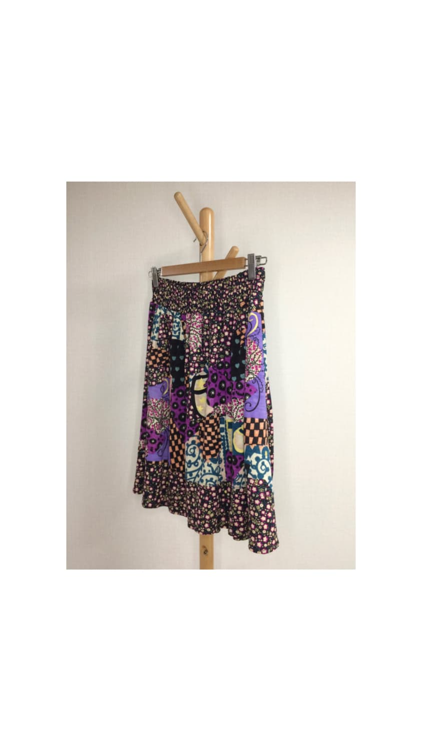 츠모리 치사토 퍼플 에스닉 패치 스커트 상품이미지4