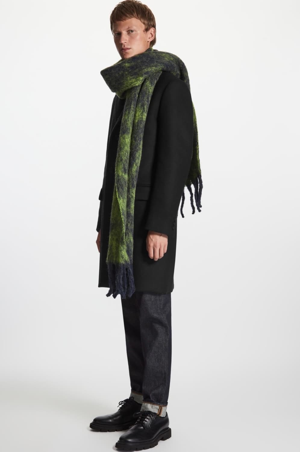 COS 알파카 블렌드 스카프 그린 상품이미지2